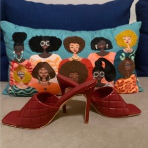 Elegant Red Quilted Heels